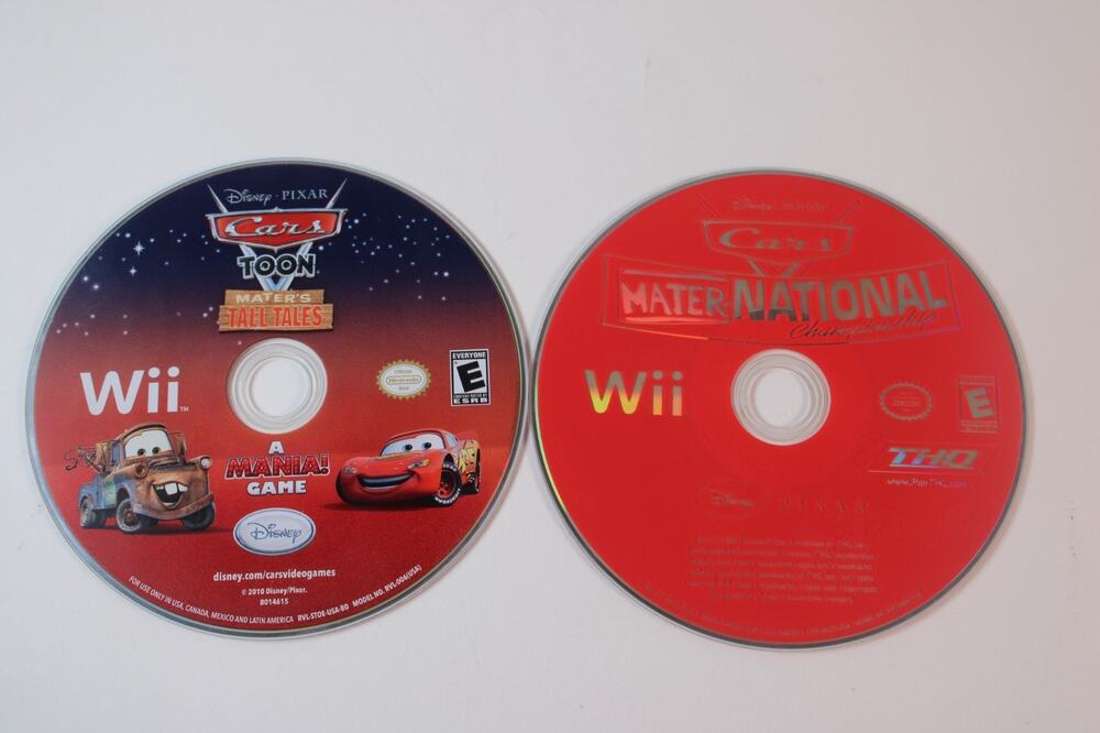 2 games: Cars Mater's Tall Tales + Mater-National (Nintendo Wii) discs only
